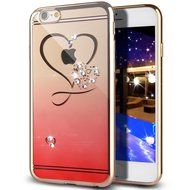 iPhone 7 Case,iPhone7 Case,ikasus Mini Love Heart Glitter Bling Crystal Rhinestone Diamonds Clear Rubber Golden... N82