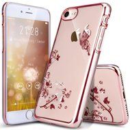 iPhone 7 Case,iPhone7 Case,ikasus Mini Love Heart Glitter Bling Crystal Rhinestone Diamonds Clear Rubber Golden... N92