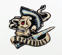 Rockabilly Pocket Knife Old School Rocks N Roll Logo Biker Hog Outlaw Motorcycle Leather Jackets Custom Patch... N2