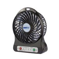 innobay 4-inch Personal Battery Operated Fan Rechargeable with LED Light, Quiet (Black) N16