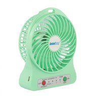 innobay 4-inch Personal Battery Operated Fan Rechargeable with LED Light, Quiet (Black) N17
