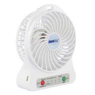 innobay 4-inch Personal Battery Operated Fan Rechargeable with LED Light, Quiet (Black) N18