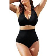 HOT Sale!Canserin Women Plus Size High Waist Push up Padded Bikini N13