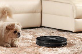 Robot Vacuum Cleaner Loomin A325 Auto Slim Anti Fall Floor Robotic Cleaner (A325-Black) N5