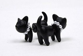 Punk Cool Simple Stereoscopic Cat Kitten Impalement Ear Stud Pretty Cute Earring N5