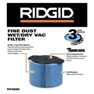 RIDGID VF3500 3-Layer Filter for WD4050 (4-Pack)