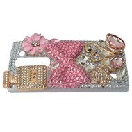Spritech(TM) Bling Clear Phone Case For LG spirit h440 C70/LG Escape 2/LG Logos/LG Spirit 4G LTE,3D Handmade Silver... N33