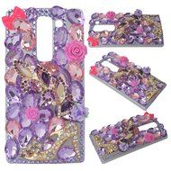 Spritech(TM) Bling Clear Phone Case For LG spirit h440 C70/LG Escape 2/LG Logos/LG Spirit 4G LTE,3D Handmade Silver... N37