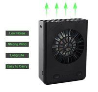 Deli 3 Speeds Portable Multi-functional Mini Rechargeable Fan Powered by 18650 Li-ion Battery (included) &amp; USB... N13