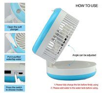 Topwell Humidifier Fan USB Mini Cooling Misting Fan Portable Water Spray Fan Rechargeable Humidifier Personal... N16