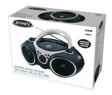 Jensen CD-490 Portable Sport Stereo CD Player with AM/FM Radio and Aux Line-in &amp; Headphone Jack (Blue) N3