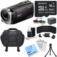 Sony HDR-CX455/B Full HD Handycam Camcorder Bundle includes HDR-CX455/B Handycam, Deluxe Filter Kit, Battery,... N2