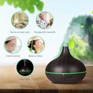Ultrasonic Aromatherapy Essential Oil Diffuser 100ml Cool Mist Humidifier with 7 Color LED Mood Lights for Office... N25
