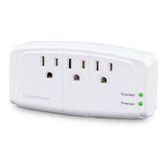 CyberPower CSB100W 900 Joules Essential Wall Tap with 1-Outlet Surge Suppressor N5
