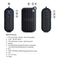 TurnRaise Mini Ultra Portable Wireless Bluetooth Speaker with Hook Handle Auto FM Radio Built-in Mic Compatible... N6