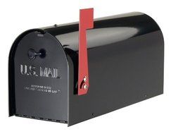 Gibraltar TB1B0000 Standard Size Heavy Gauge Steel Mailbox, Black by Solar