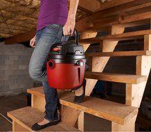Shop-Vac 2030100 1.5-Gallon 2.0 Peak HP Wet Dry Vacuum, Small, Red/Black N3