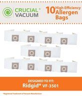 10 Ridgid VF3501 Allergen Bags, Fits 3-4.5 Gallon Wet &amp; Dry Vacuums, Compare to Part # VF3501, Designed &amp; Engineered... N3