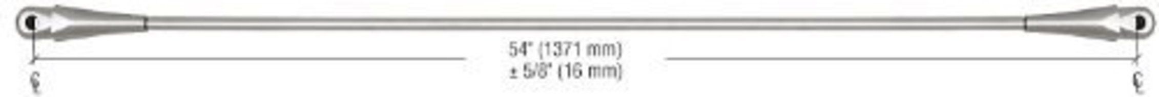 C.R. LAURENCE GAS154BS CRL Brushed Stainless 54 Glass Awning System Connecting Rod for 48 Wide Panels by C.R....
