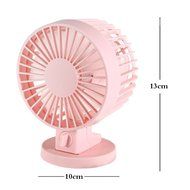 QH USB Mini Portable Double-vane Desk Fan Electric Computer Super Mute Cooler Fan (White) N18