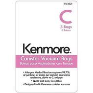 Kenmore 54321 Style C Allergen Filtration Vacuum Bags for Canister Vacuums, 3 Bags