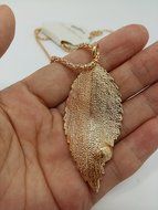 QTMY Rhinestone Leaves Pearl Fashion Statement Choker Long gold Necklace Jewelry with Pendant for Women N5