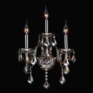 Worldwide Lighting W23103C13-GT Provence Wall Sconce with Teak Crystal, Chrome Finish by Worldwide Lighting