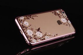iPhone 7 Case,iPhone7 Case,ikasus Mini Love Heart Glitter Bling Crystal Rhinestone Diamonds Clear Rubber Golden... N102