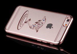 iPhone 7 Case,iPhone7 Case,ikasus Mini Love Heart Glitter Bling Crystal Rhinestone Diamonds Clear Rubber Golden... N108