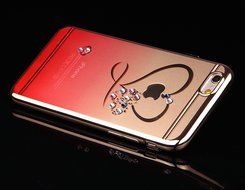 iPhone 7 Case,iPhone7 Case,ikasus Mini Love Heart Glitter Bling Crystal Rhinestone Diamonds Clear Rubber Golden... N110