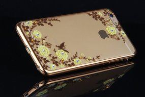 iPhone 7 Case,iPhone7 Case,ikasus Mini Love Heart Glitter Bling Crystal Rhinestone Diamonds Clear Rubber Golden... N114