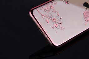 iPhone 7 Case,iPhone7 Case,ikasus Mini Love Heart Glitter Bling Crystal Rhinestone Diamonds Clear Rubber Golden... N116
