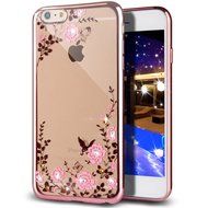 iPhone 7 Case,iPhone7 Case,ikasus Mini Love Heart Glitter Bling Crystal Rhinestone Diamonds Clear Rubber Golden... N121
