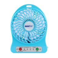 innobay 4-inch Personal Battery Operated Fan Rechargeable with LED Light, Quiet (Black) N19