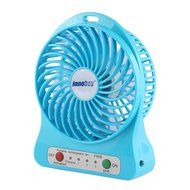 innobay 4-inch Personal Battery Operated Fan Rechargeable with LED Light, Quiet (Black) N20