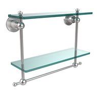 Allied Brass AP-2TB/16-SCH 16-Inch Double Glass Shelf with Towel Bar by Allied Brass