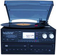 Boytone BT-29B, Bluetooth Dual CD Player and Recorder CD2 to CD1, AM/FM Radio Turntable Record Player 2 Built-in... N5