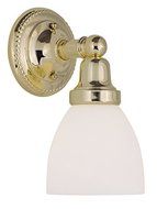 Livex Lighting 1021-02 Classic 1-Light Bath Light, Polished Brass by Livex Lighting