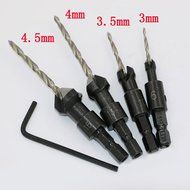 MuLuo 4pcs Countersink Drill Bit Quick Change Hex Shank Screw Tool #6 #10 #13 #16 N4