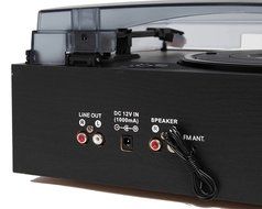 TechPlay ODC194 BK, 3-Speed Turntable &amp; Cassett player W/SD USB, MP3 Encoding System and AM/FM Stereo Radio, with... N4