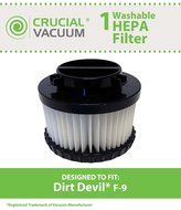 Dirt Devil F9 WASHABLE, REUSABLE Vacuum HEPA Filter; Compare With Dirt Devil Part #3DJ0360000, 2DJ0360000; Designed...