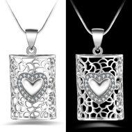 New Women Men Fashion Silver Crystal Heart Choker Pendant Necklace Chain Jewelry N5