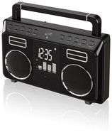 iLive iBB683B Retro Bluetooth Portable Boombox with Digital FM Radio N2