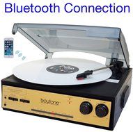 Boytone BT-13G with Bluetooth Connection 3-Speed Stereo Turntable Belt Drive 33/45/78 RPM, 2 built in Speakers... N2