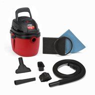 Shop-Vac 2030100 1.5-Gallon 2.0 Peak HP Wet Dry Vacuum, Small, Red/Black N4