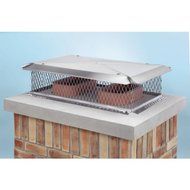 Chimney 13230 17 x 29 Inch Model C Gelco Stainless Steel Multi-flue Chimney Top 8 Inch High 3/4 Inch Mesh