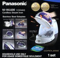Panasonic 360 Freestyle Cordless Iron with Carrying Case PURPLE N2