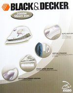 Black &amp; Decker X1050 2200-watt Auto-Shut Off Steam Iron, 220-volt N3