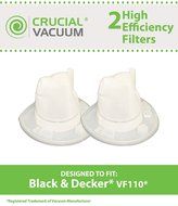 2 Black &amp; Decker Washable VF110 Filters Fit CHV9610, CHV1210, CHV1410, CHV1410B &amp; CHV1510, Designed &amp; Engineered...