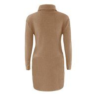 Women Dress,Haoricu Fall Womens Casual Long Sleeve High-collar Solid Jumper Turtleneck Sweater Dress Skirt Coat... N24